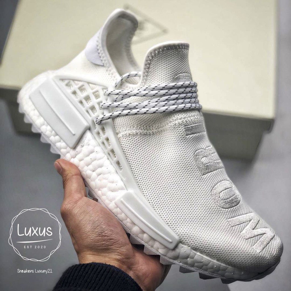 Giày thể thao sneaker nam nữ NMD Human Race Holi Trắng full