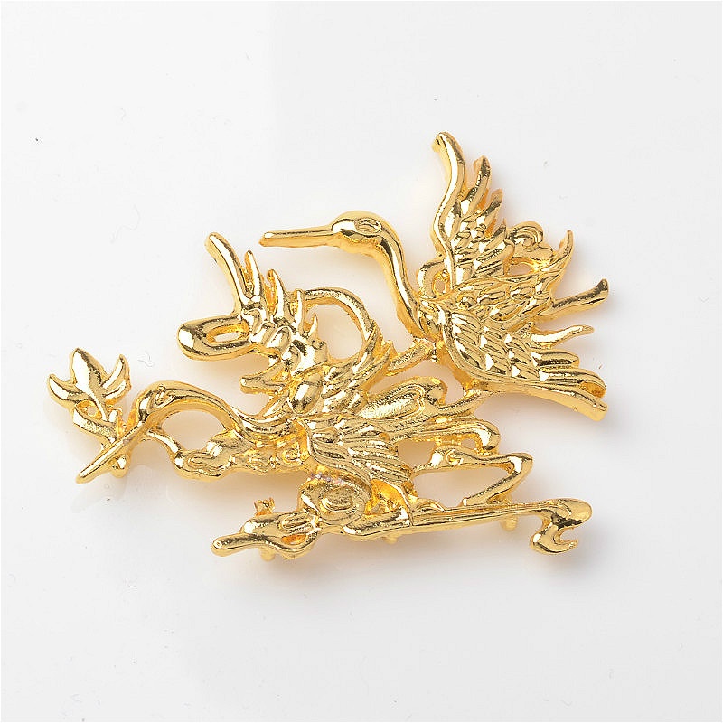 (1 cái)Phiến đúc kim loại Hạc phi nước đại 49*38mm, Nguyên liệu làm trang sức cổ trang, Nguyên liệu DIY