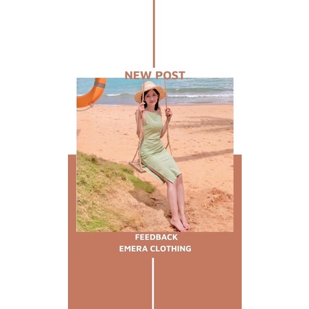 Thanh lý đầm xanh bơ Emera size M