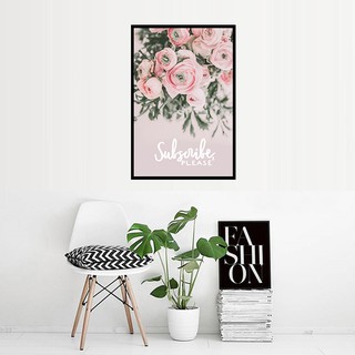 Tranh canvas treo tường hoa màu hồng VIP910 - 40 x 60 cm
