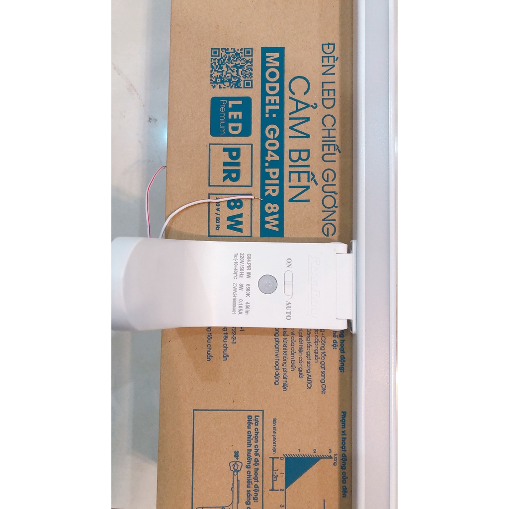 Đèn LED Chiếu Gương Cảm Biến RẠNG ĐÔNG _ Model: G04.PIR 8W