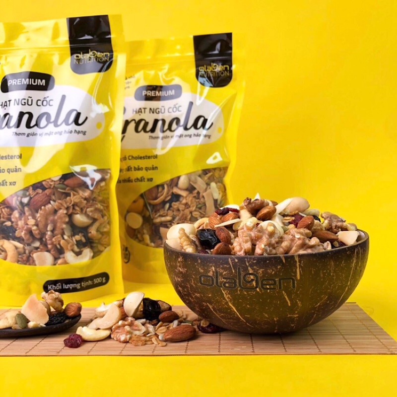 COMBO 2 GOI Hạt Granola 500gam Ngũ cốc Olaben Nutrition MixASale