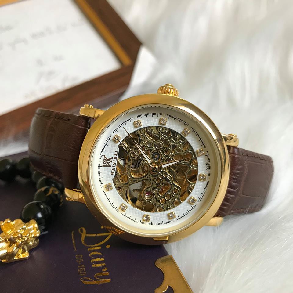 Đồng Hồ Nam Cơ Nam Lộ Máy Automatic Chính Hãng WEISIKAI Dây Da Cao Đẹp Sang Trọng Giá Rẻ Tặng Kèm Vòng Tỳ Hưu | BigBuy360 - bigbuy360.vn