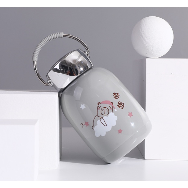 Bình nước giữ nhiệt cute mini lõi inox SUS 304, bình đựng nước nóng giữ nhiệt tốt đáng yêu