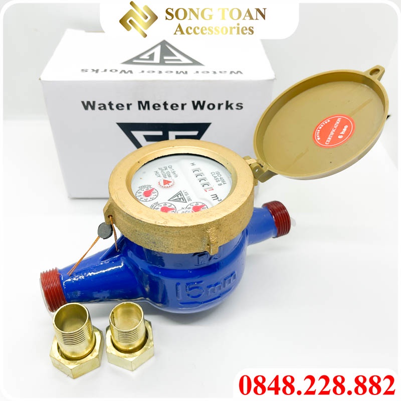 Đồng Hồ Đo Nước Sạch Sinh Hoạt - Chất Liệu Gang Bước Ren Phù Hợp Hệ Thống Ống VN - Phòng Trọ & Công Trình Nhà Dân Dụng