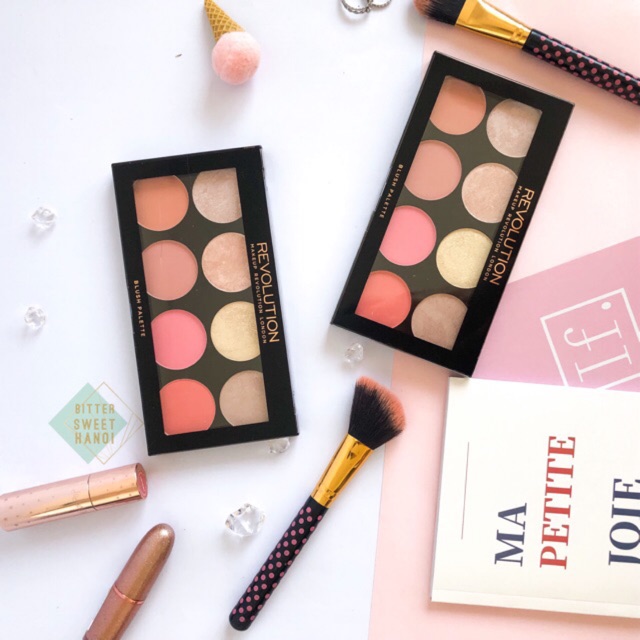 Bảng phấn má/tạo khối +  Makeup Revolution Ultra Blush Palette - Blush Goddess