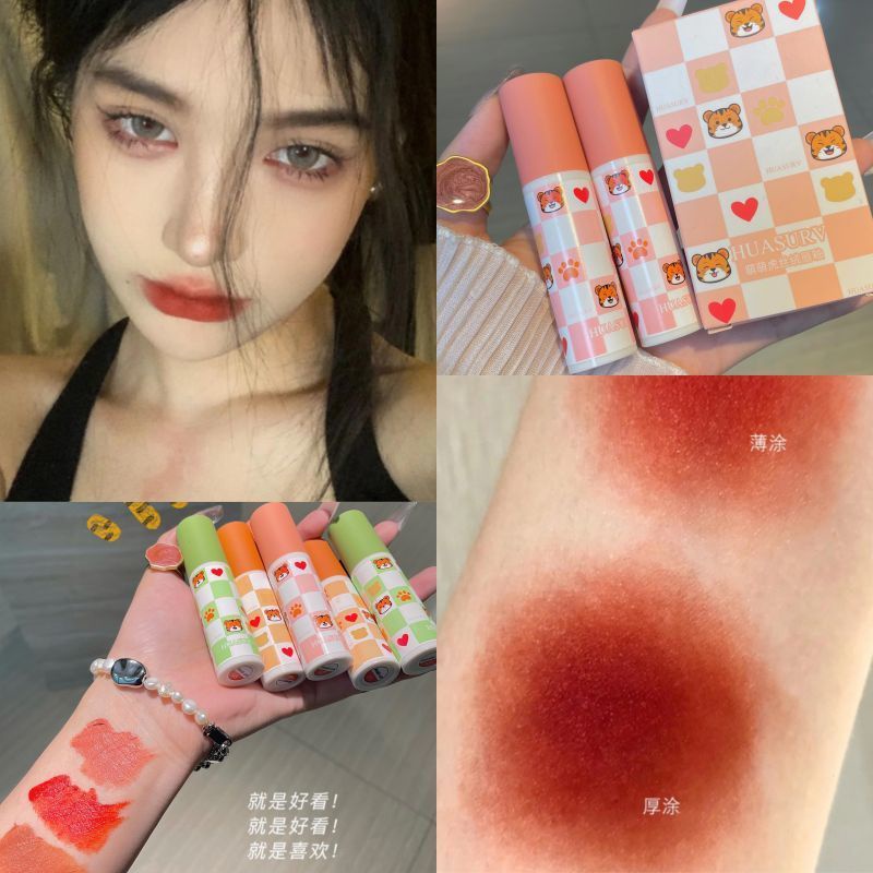 Son Môi Meng Meng tiger Màu Trắng Lì Không Phai Và Không Dính Cốc