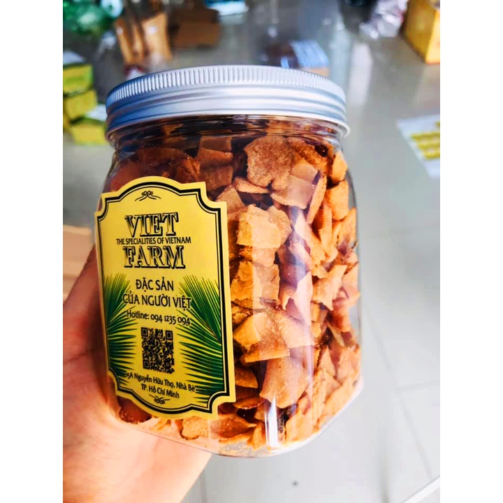 Dừa sấy loại 1, Dừa Ngậm Sữa Sấy Béo Giòn Việt Farm Hũ 150g - 250g