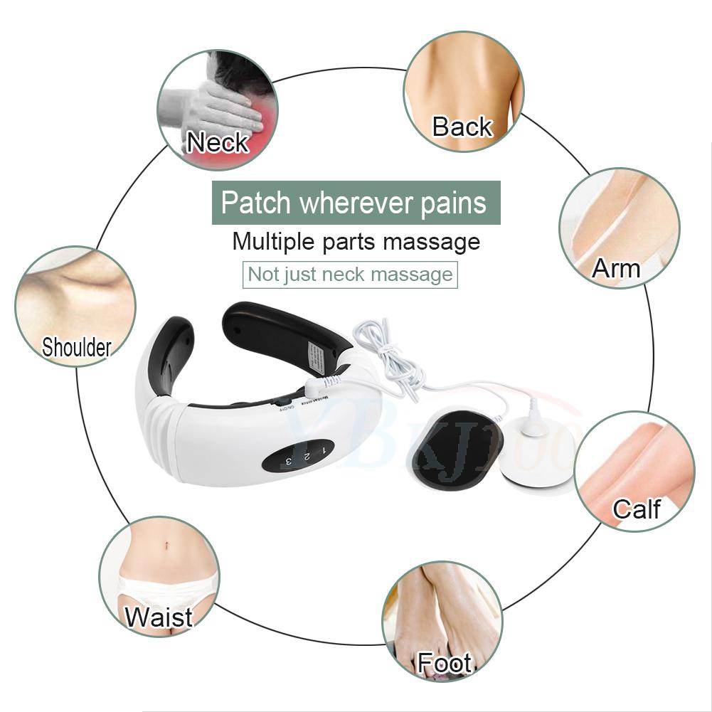 Máy massage cổ cảm ứng xung điện từ 3D thông minh