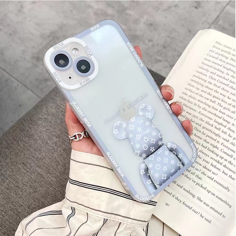 Ốp điện thoại hình gấu LV X cho iphone 13ProMax i13 13pro 11 Pro Max i11 iX Xlus 8plus 7 PLUS XR Xs MAX 12Pro 12ProMax