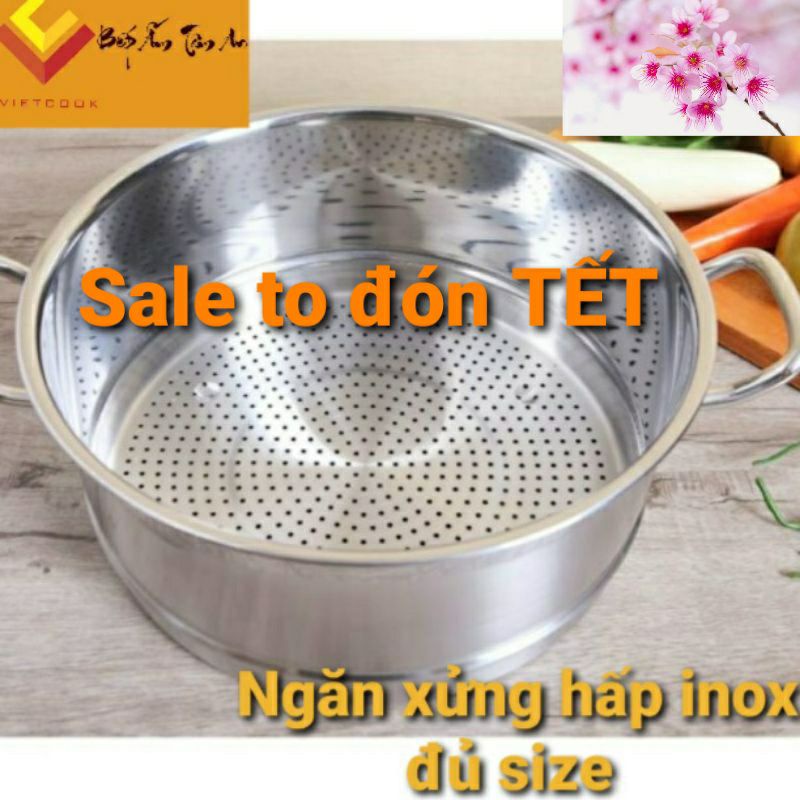 Ngăn xửng hấp inox 430 Viet Cook size 24,26,28,30,32,ngăn xửng hấp xôi