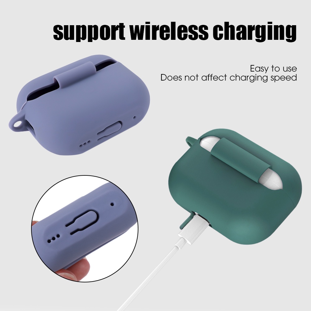 Vỏ Bảo Vệ Hộp Sạc Tai nghe không dây Bằng Silicon Mềm Nhiều Màu Thời Trang Cho Airpods Pro