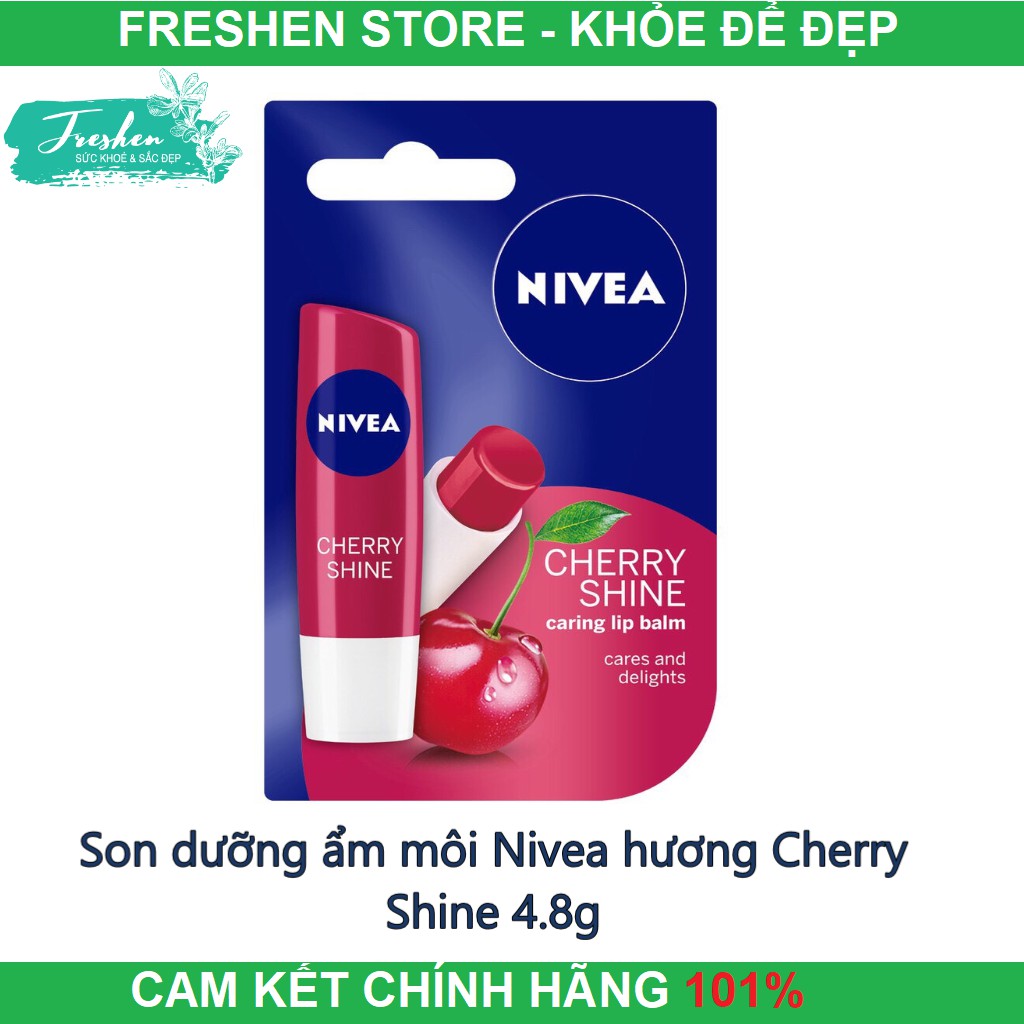 ✅ (CHÍNH HÃNG) Son dưỡng ẩm môi Nivea hương Cherry Shine 4.8g