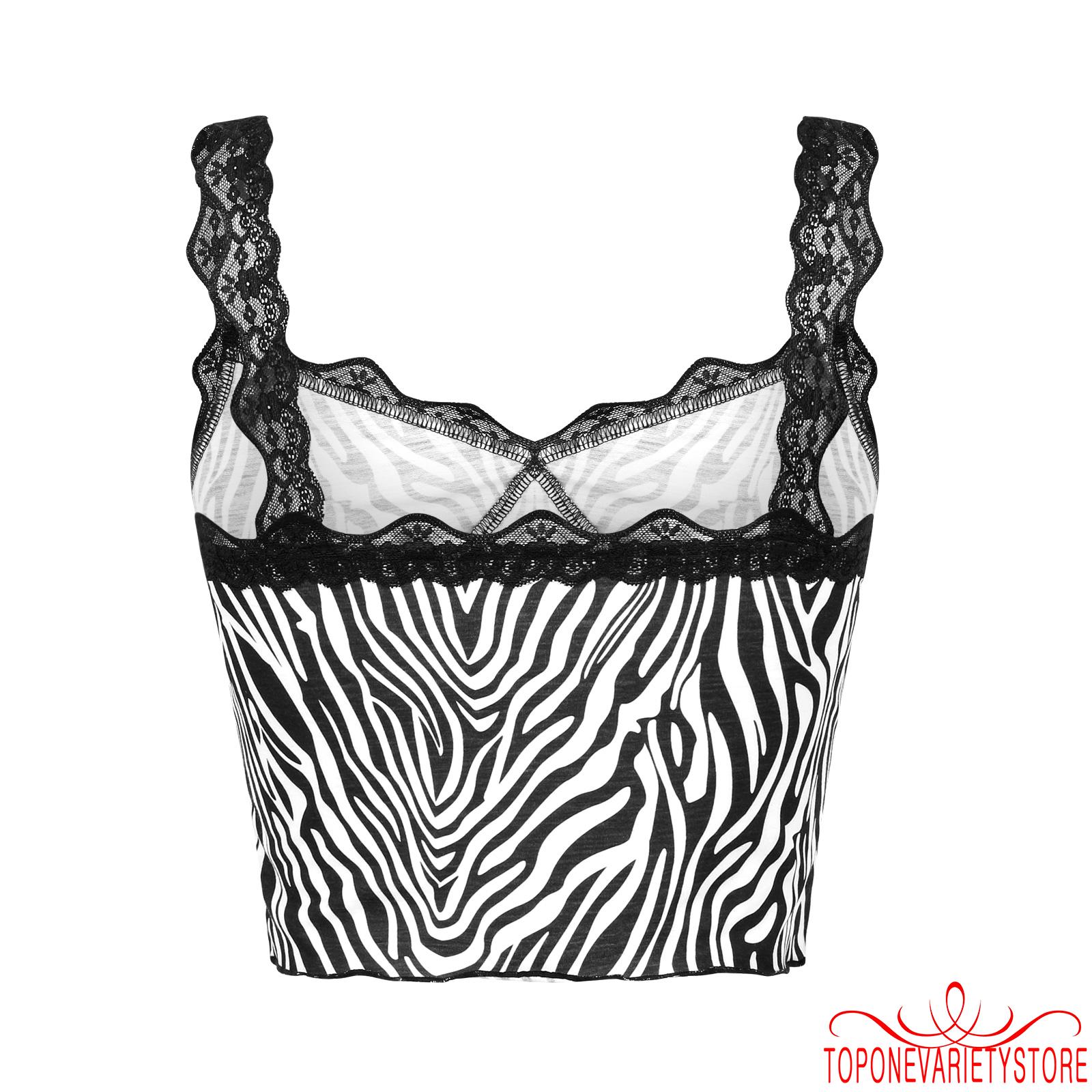 Áo lửng hai dây họa tiết sọc ngựa vằn gợi cảm cho nữ | BigBuy360 - bigbuy360.vn