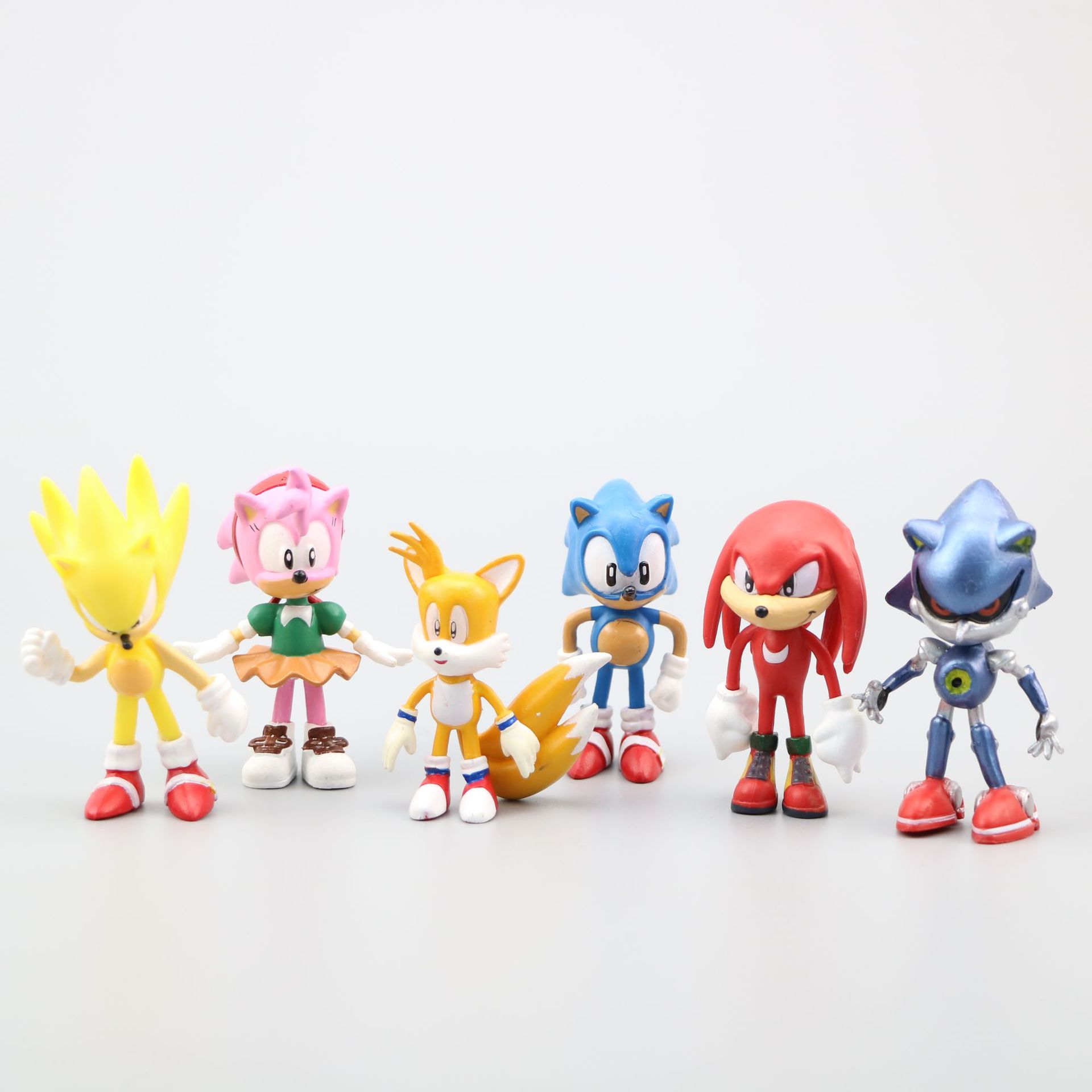 Set 6 Mô Hình Nhân Vật Sonic Trang Trí 7cm