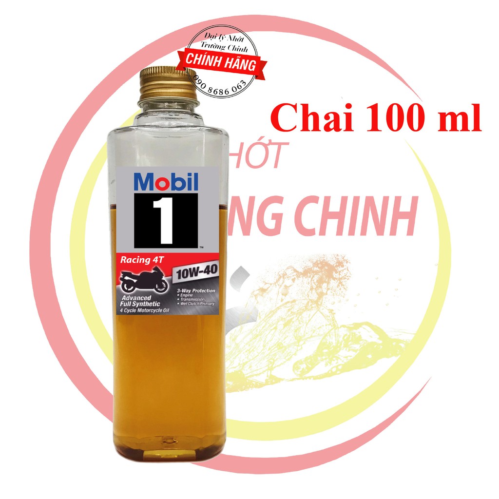 Nhớt Mobil 1 Racing 4T 10W40 1L dành cho xe số 100ML,200ML,300ML,400ML