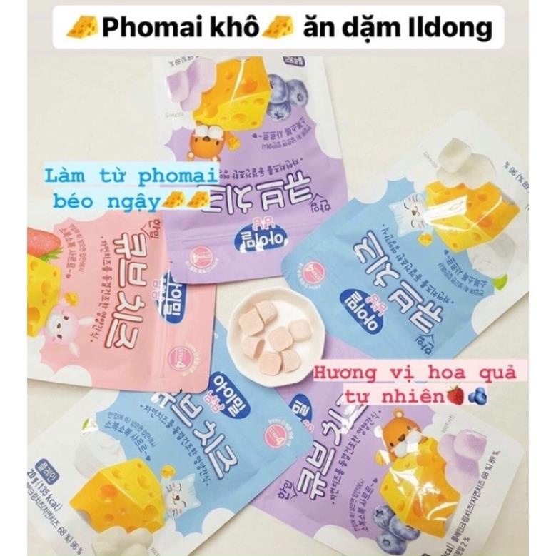 Sữa chua khô, phô mai sấy trái cây Ildong Hàn Quốc date 6/2022