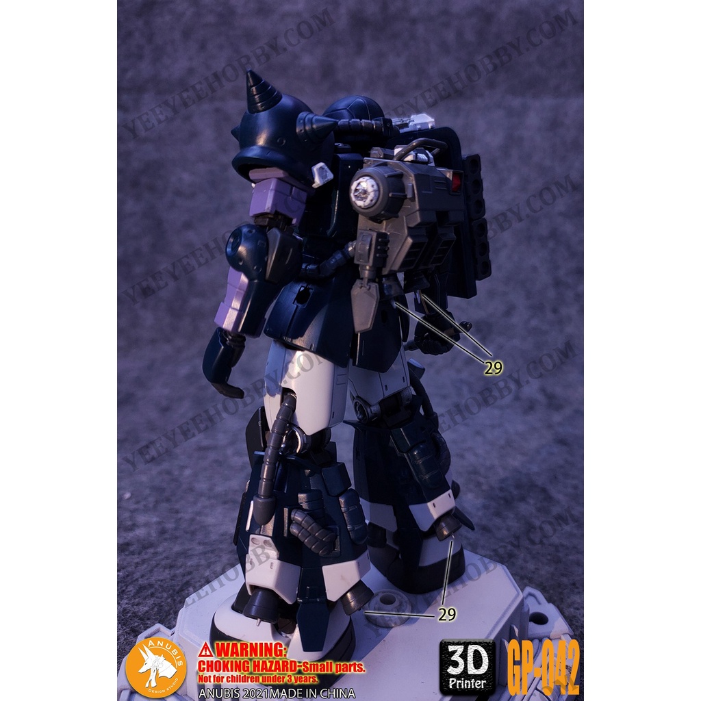 PHỤ KIỆN MOD ANUBIS - CHI TIẾT NHỰA MÔ HÌNH IN 3D CHO MG 1/100 MS-06R-1A ZAKU 2 GP042