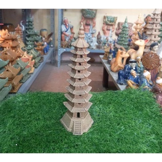 Tháp văn sương trang trí tiểu cảnh,non bộ,bể cá. tháp cao 24cm