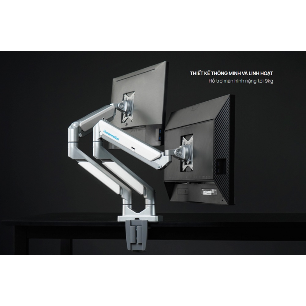Giá treo / ARM màn hình Human Motion T2 (Hàng chính hãng) - Tay treo linh hoạt, cứng cáp, chịu lực lớn, chuẩn Vesa