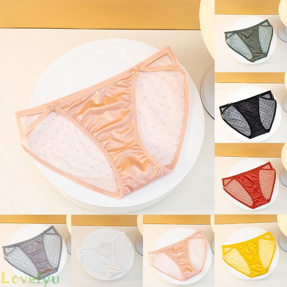 【Ready Stock】Briefs Breathable Lingerie Low Rise Mesh Panties Seamless See Through Sheer@New