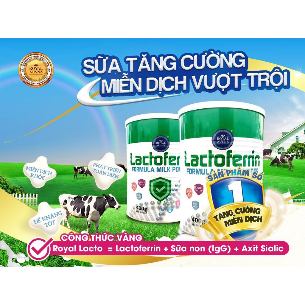 SỮA HOÀNG GIA ÚC Royal AUSNZ Lactoferrin Formula Milk Powder 400G