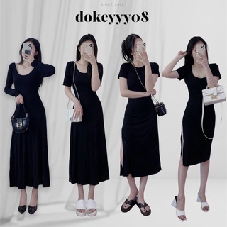 Váy body dáng dài chất co giãn