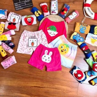 Combo 10 quần đùi mông thú siêu xinh cho bé