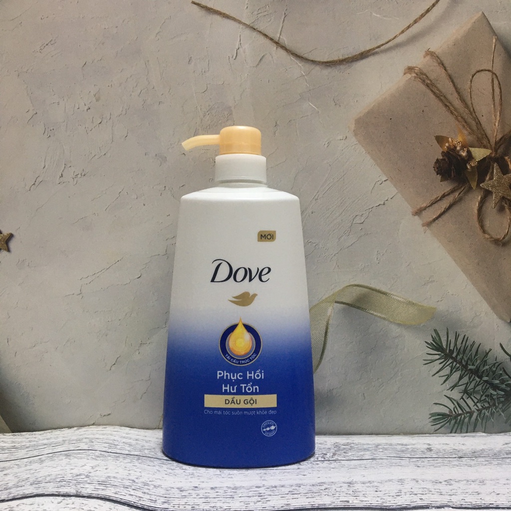 Dầu gội Dove phục hồi hư tổn 640g cho mái tóc suôn mượt khỏe đẹp