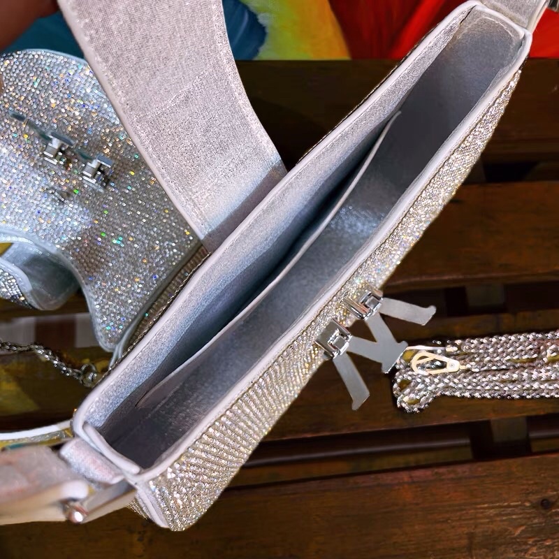 Túi xách Wang túi kẹp nách W full đá size 21 fullbox - ZENI.STORE