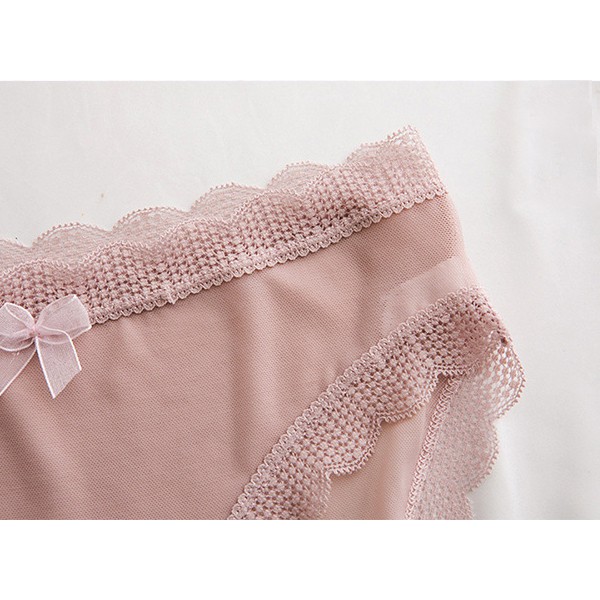 Quần lót nữ, quần lót cotton kháng khuẩn thoáng mát đính nơ xinh siêu tôn dáng 03