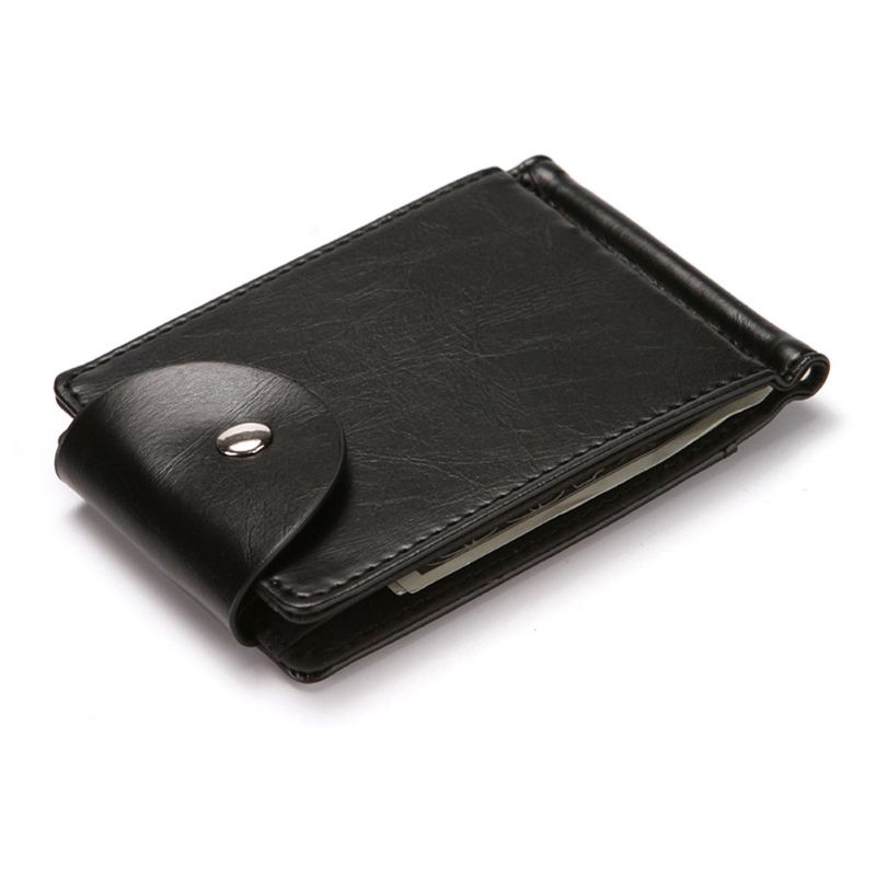 Ví da PU đựng tiền và thẻ có nút thời trang cho nam