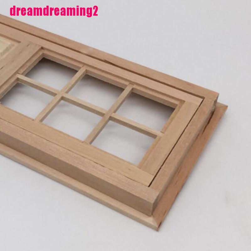 Cửa gỗ mini thiết kế đơn giản trang trí nhà búp bê tỉ lệ 1: 12