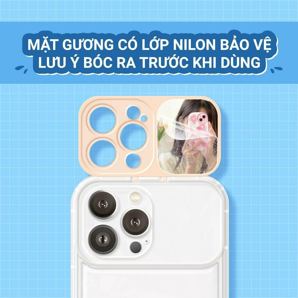 Ốp lưng iphone Nắp Tráng Gương Heo Heo 6/6plus/6s/6splus/7/7plus/8/8plus/x/xs/11/12/13/14/pro/max/promax/plus