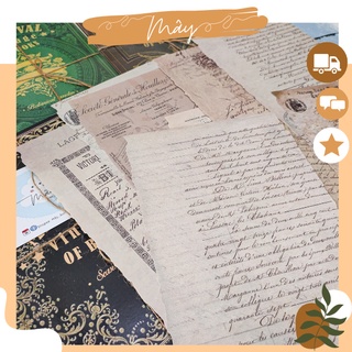 Giấy cổ trang trí sổ siêu vintage