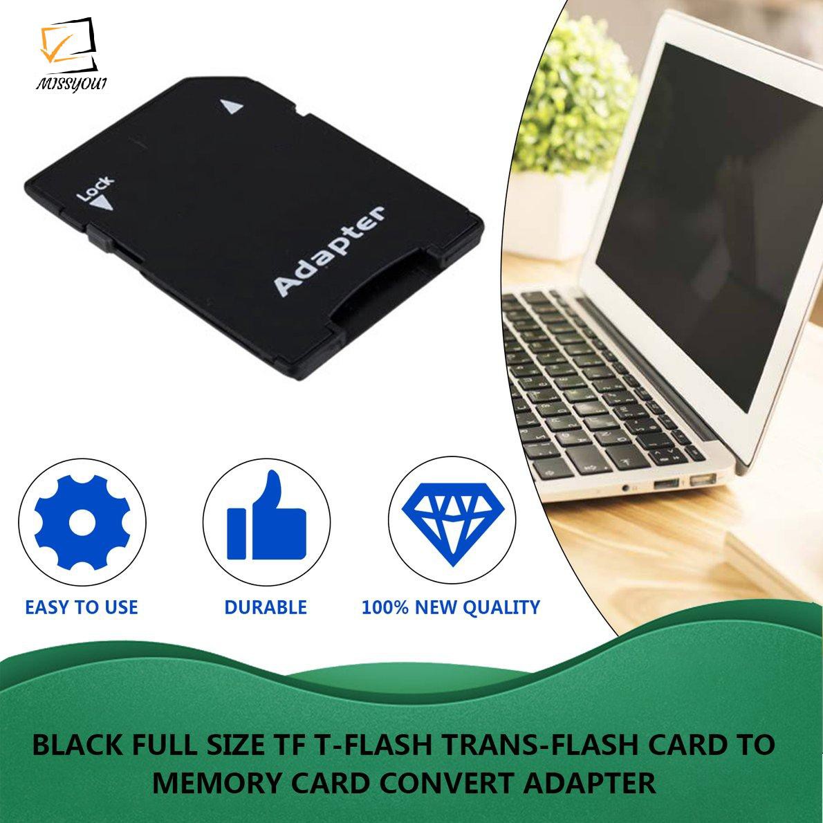 Thẻ chuyển đổi thẻ TF T-Flash Trans-flash sang thẻ nhớ kích thước bình thường màu đen
