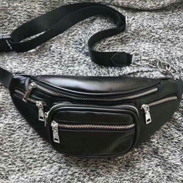 Túi đeo hông kiêm túi chéo da bao tử dây xich - tuicheo 011 theloan | BigBuy360 - bigbuy360.vn