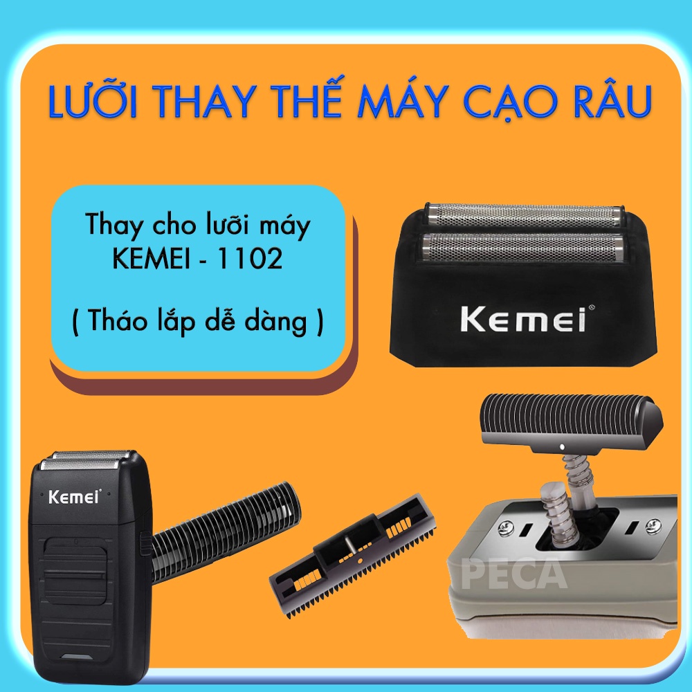 Lưỡi thay dự phòng cho máy cạo râu Kemei 1102, kemei 1102H