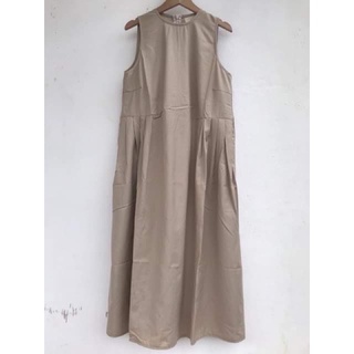 Đầm midi uzzlang xếp li phong cách Hàn Quốc