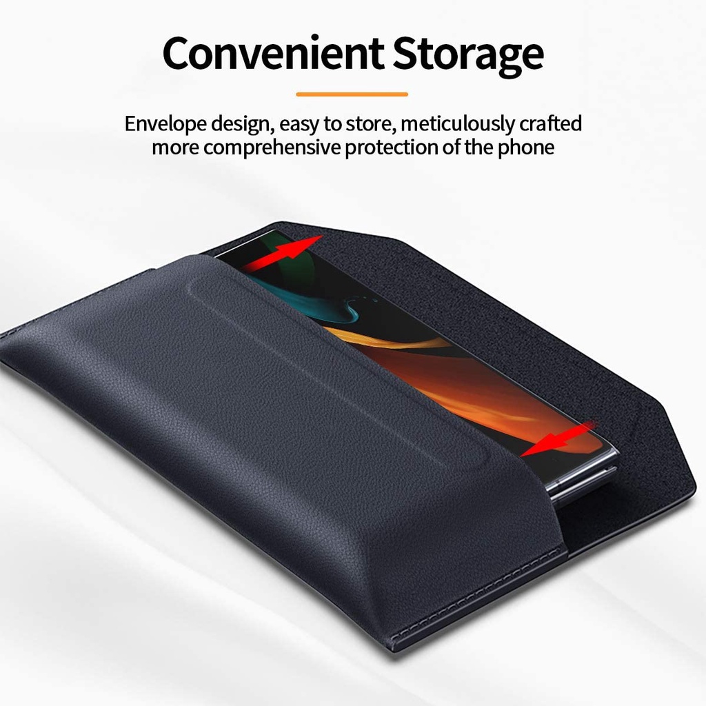 Bao Da Bò Điện Thoại Nắp Gập Dạng Ví Cho Samsung Galaxy Z Fold 4 Fold 3 2 5G