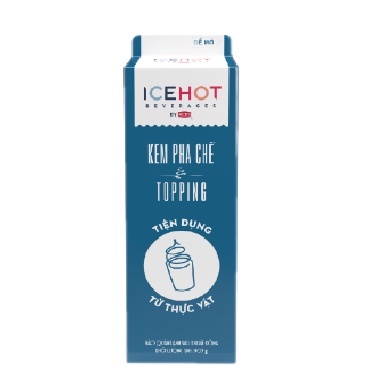 Kem pha chế Topping ice hot Rich’s  907g chuyên đánh kem cà phê muối,kem cheese
