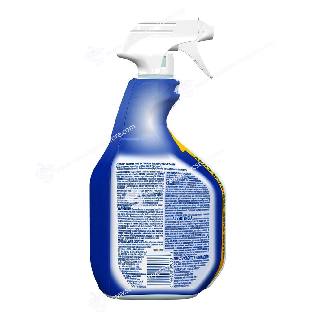 Bình Xịt Tẩy Rửa Nhà Tắm Clorox Disinfecting Bleach Free Bathroom Cleaner Trigger Spray, Bình 887 mL  30 Fl. Oz