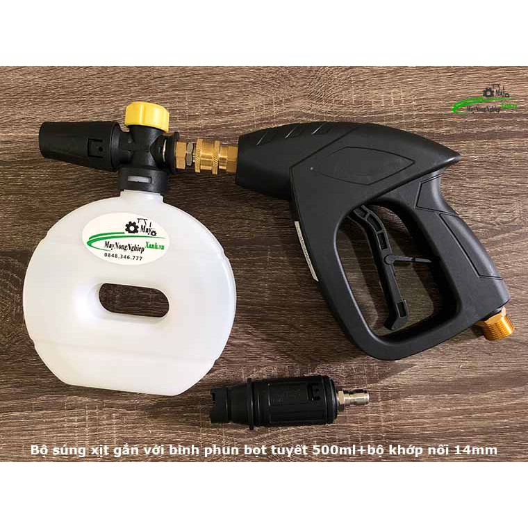 Bộ khớp nối nhanh nối bình phun bọt tuyết phi 14mm