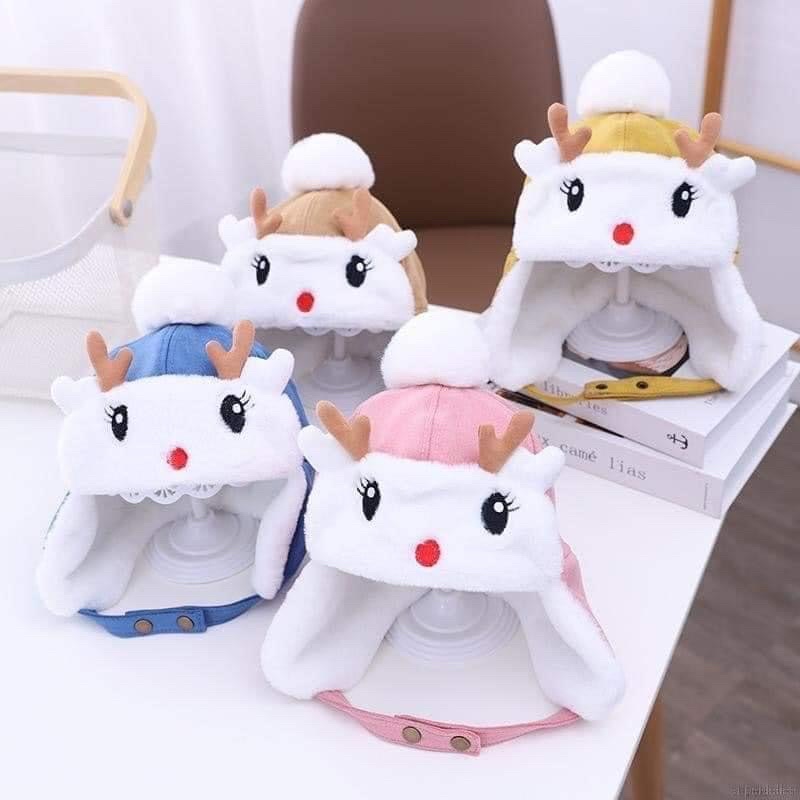 Mũ bịt tai giữ ấm hình tuần lộc siêu xinh 🍁FREESHIP🍁Mũ giữ ấm tai  đáng yêu dành cho bé