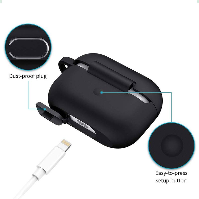 Case Airpods Pro trơn chất liệu silicon dẻo, vỏ ốp đựng bảo vệ tai nghe bluetooth Airpod