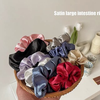 Cột tóc scrunchies Dây buộc tóc lụa phong cách Hàn Quốc