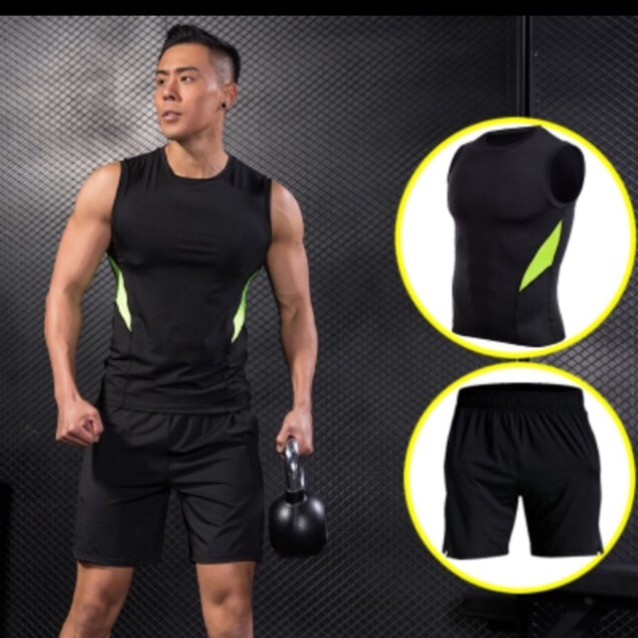 sét bộ tập gym nam phối sọc | BigBuy360 - bigbuy360.vn