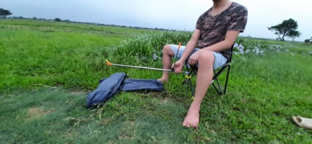 Combo Ghế câu cá kèm chống cần câu cần đơn