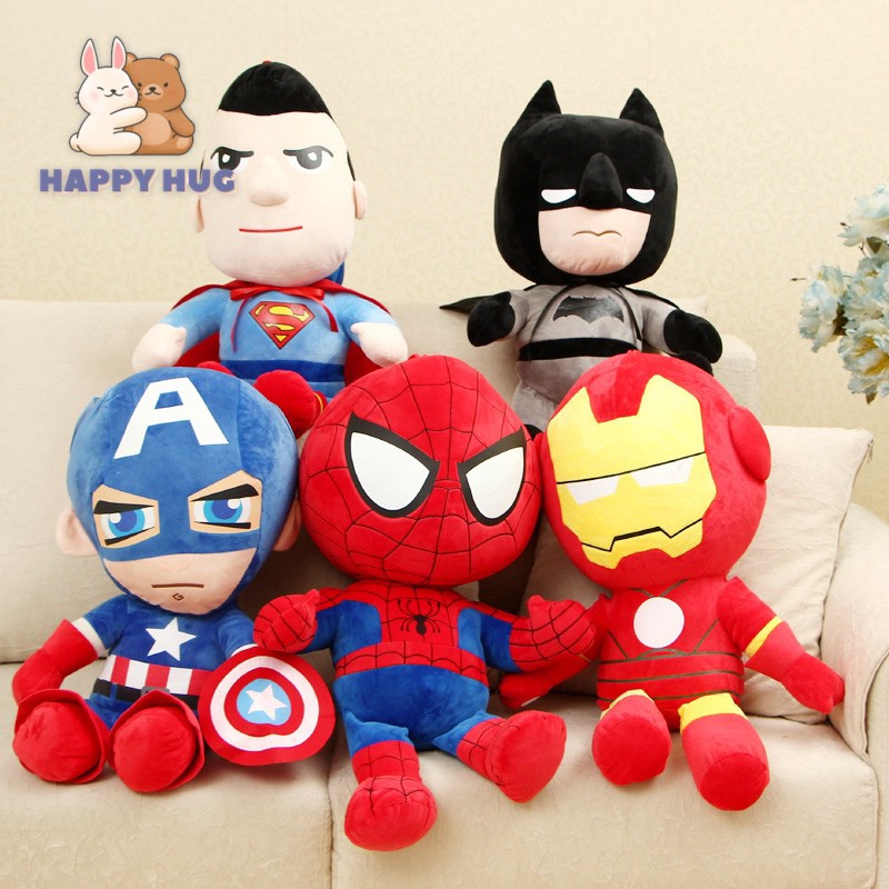 Gấu bông Bộ sưu tập siêu anh hùng size 30cm, thú nhồi bông gòn cao cấp - Happy Hug
