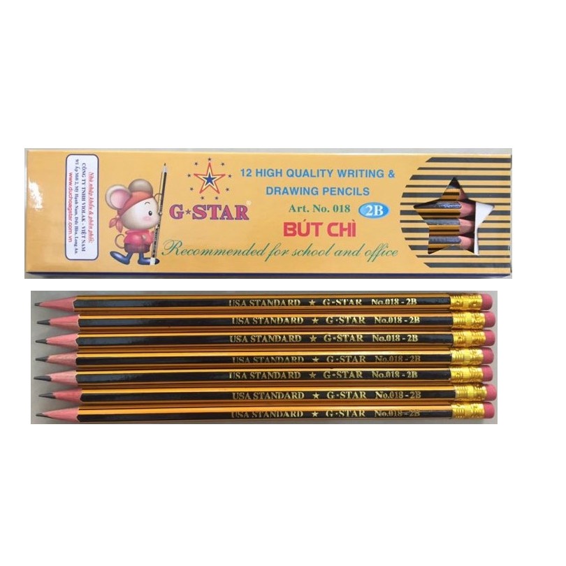 Bút chì gỗ có gôm G-Star